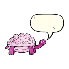 cartoon tortoise with speech bubble