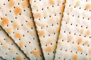 Matzo for Passover close up