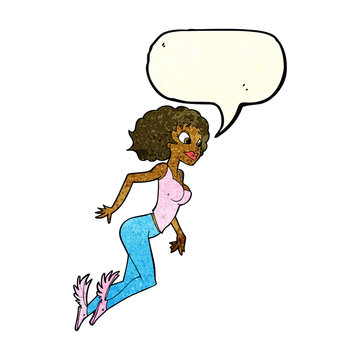 recommend clip art: cartoon flying woman with speech bubble