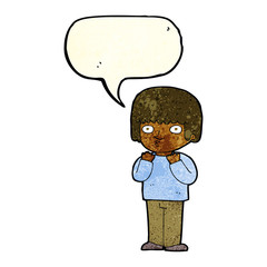 cartoon surprised man with speech bubble