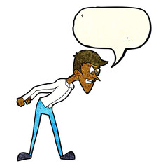 cartoon angry man with speech bubble
