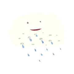 cartoon happy raincloud