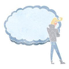 cartoon rocker with cloud