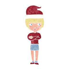 cartoon woman ready for christmas