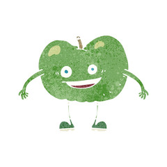 cartoon happy apple character
