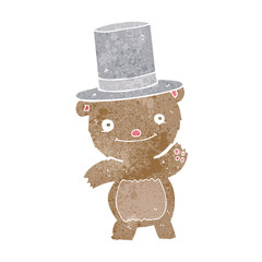 cartoon bear in top hat