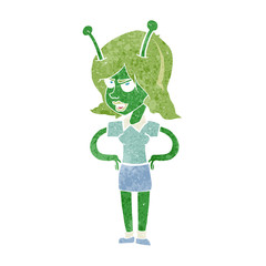 cartoon alien woman
