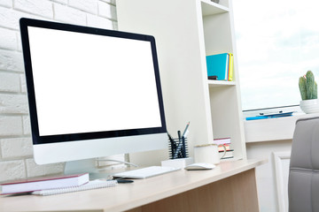 Obraz na płótnie Canvas Workplace with computer in office