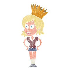 cartoon person wearing crown