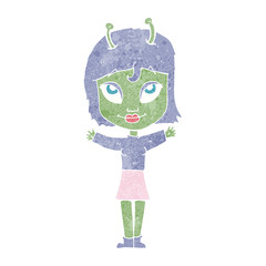 cartoon alien girl