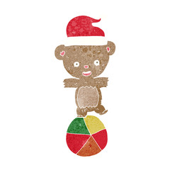 cartoon christmas teddy bear