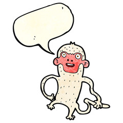 cartoon monkey with speech bubble