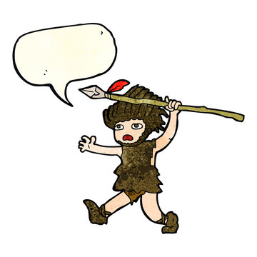 recommend clip art: cartoon caveman with speech bubble