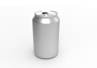 aluminum cans isolated on white