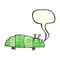 cartoon bug with speech bubble