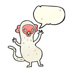 cartoon monkey with speech bubble