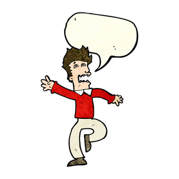 recommend clip art: cartoon man panicking with speech bubble