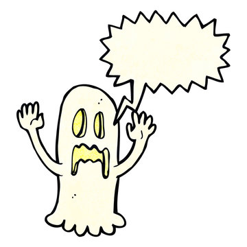 recommend clip art: cartoon spooky ghost with speech bubble