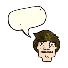 cartoon shocked face with speech bubble