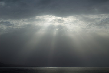 Fototapeta premium cloudy sky with a single gap
