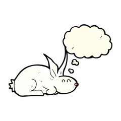 cartoon rabbit with speech bubble