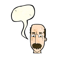 cartoon annnoyed old man with speech bubble