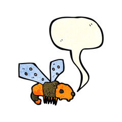 cartoon bee with speech bubble