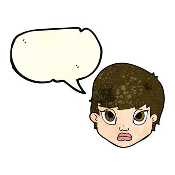 recommend clip art: cartoon sulking woman with speech bubble