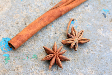 star anise and cinnamon