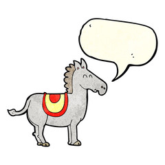 cartoon donkey with speech bubble