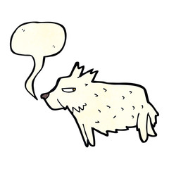 cartoon terrier with speech bubble