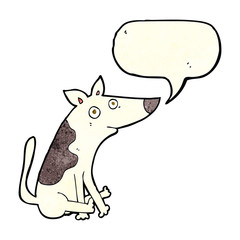 cartoon dog with speech bubble