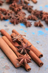 star anise and cinnamon