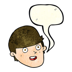 cartoon man with big chin with speech bubble