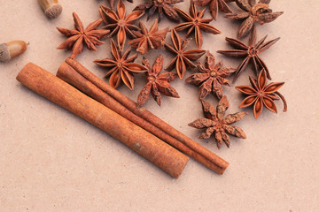 star anise and cinnamon