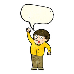 cartoon man asking question with speech bubble