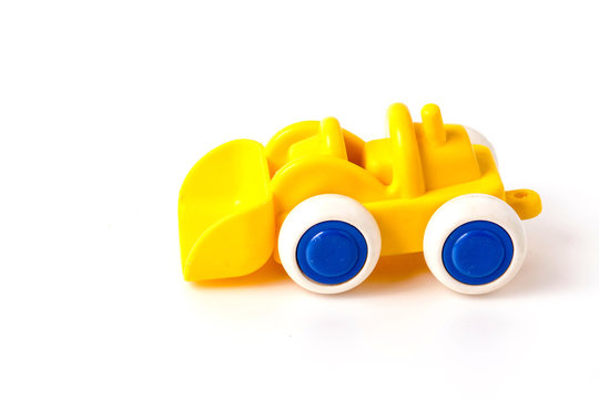 Plastic Car Toy On White Background