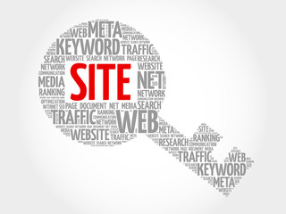 SITE Key word cloud, business concept