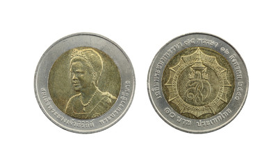 Ten Baht Thailand coins limited edition.