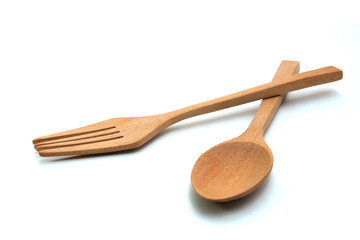 Wooden Spoon isolated on white background