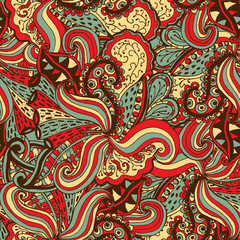 Hand drawn Zentangle seamless pattern. Use for cards, invitation, wallpapers, pattern fills, web pages elements and etc.