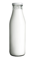 Bottle of milk isolated on white background