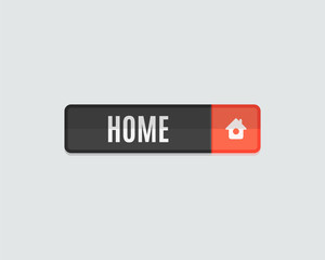 Home web button, flat design