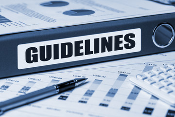 guidelines concept on document folder