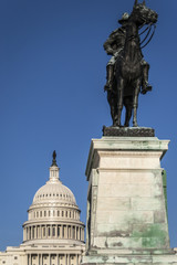 General grant statue in front of US capitol, Washington DC.