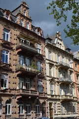 Fototapeta na wymiar Hausfassade, Altstadt Wiesbaden