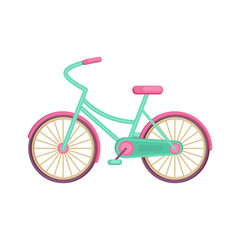 Colorful flat elegant bicycle