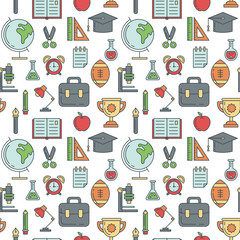 School seamless pattern