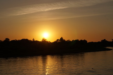 Naklejka premium Закат над Припятью