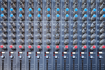 Sound mixer control panel